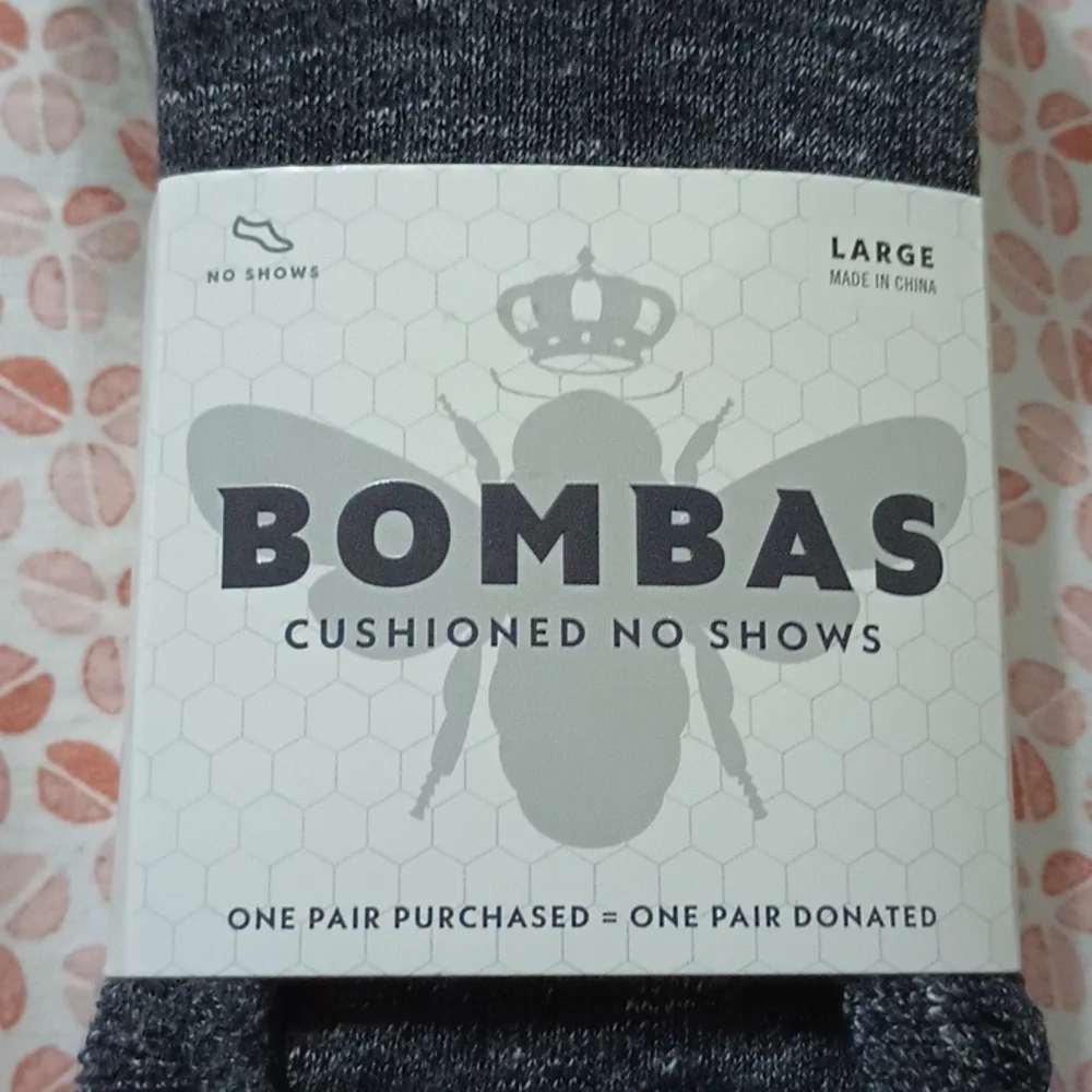 Bombas 4 Pack Women's Large No-Show  Cushioned Socks